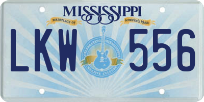 MS license plate LKW556