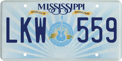 MS license plate LKW559