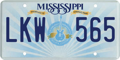 MS license plate LKW565