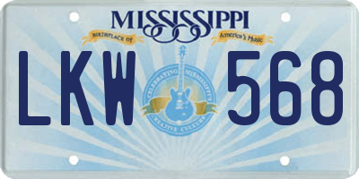 MS license plate LKW568