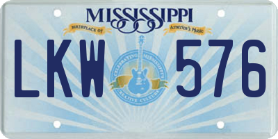 MS license plate LKW576