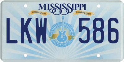 MS license plate LKW586