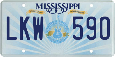 MS license plate LKW590
