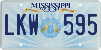 MS license plate LKW595