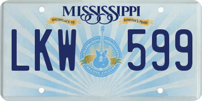 MS license plate LKW599