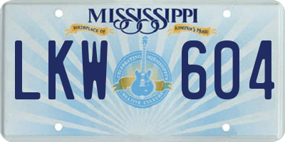 MS license plate LKW604