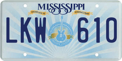 MS license plate LKW610