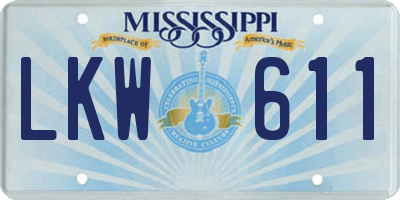 MS license plate LKW611