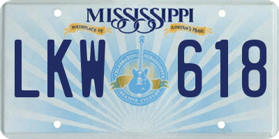 MS license plate LKW618