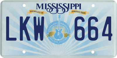 MS license plate LKW664