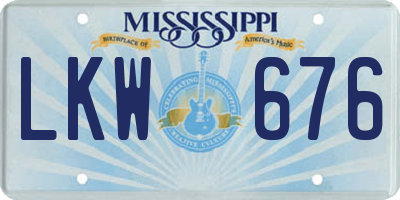 MS license plate LKW676