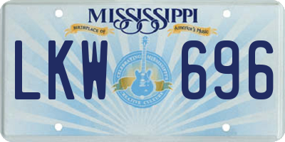 MS license plate LKW696