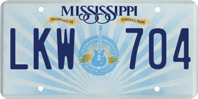 MS license plate LKW704
