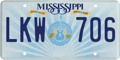 MS license plate LKW706