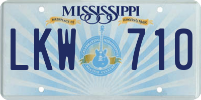 MS license plate LKW710