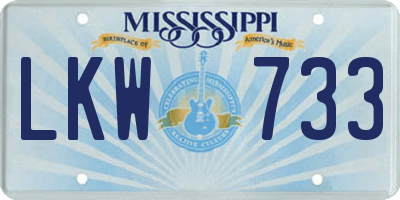 MS license plate LKW733