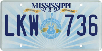 MS license plate LKW736