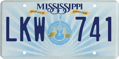 MS license plate LKW741