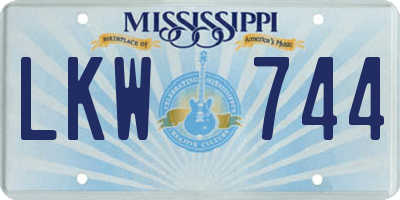 MS license plate LKW744