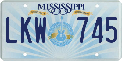 MS license plate LKW745