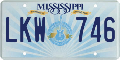 MS license plate LKW746