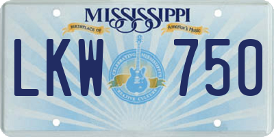 MS license plate LKW750