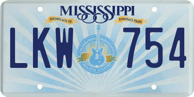 MS license plate LKW754