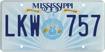 MS license plate LKW757