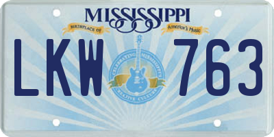 MS license plate LKW763