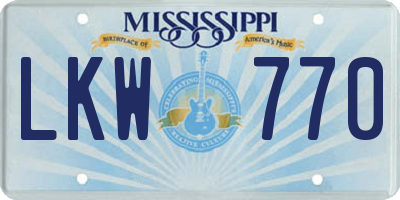 MS license plate LKW770