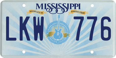 MS license plate LKW776