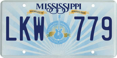 MS license plate LKW779