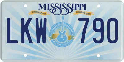 MS license plate LKW790