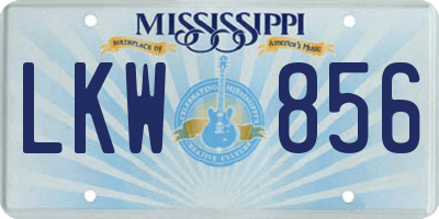 MS license plate LKW856
