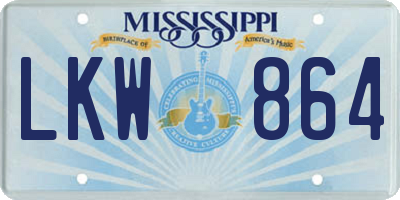MS license plate LKW864