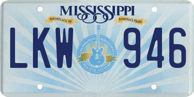 MS license plate LKW946