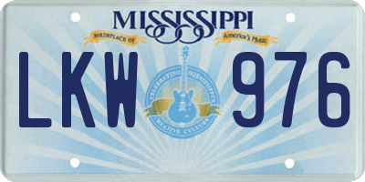 MS license plate LKW976