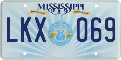 MS license plate LKX069