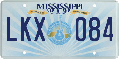 MS license plate LKX084