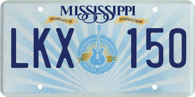 MS license plate LKX150