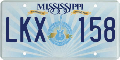 MS license plate LKX158