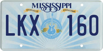 MS license plate LKX160
