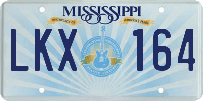 MS license plate LKX164