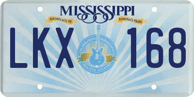 MS license plate LKX168