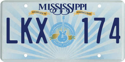 MS license plate LKX174