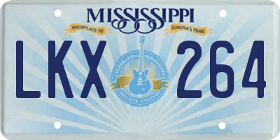 MS license plate LKX264