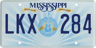 MS license plate LKX284