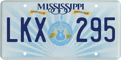MS license plate LKX295