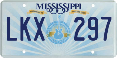 MS license plate LKX297