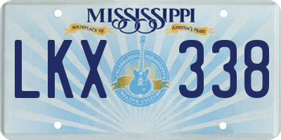 MS license plate LKX338